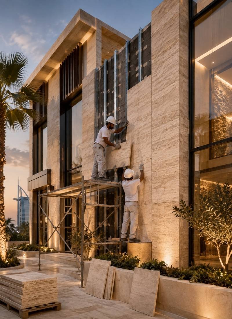 Install Exterior Wall Cladding in dubai
